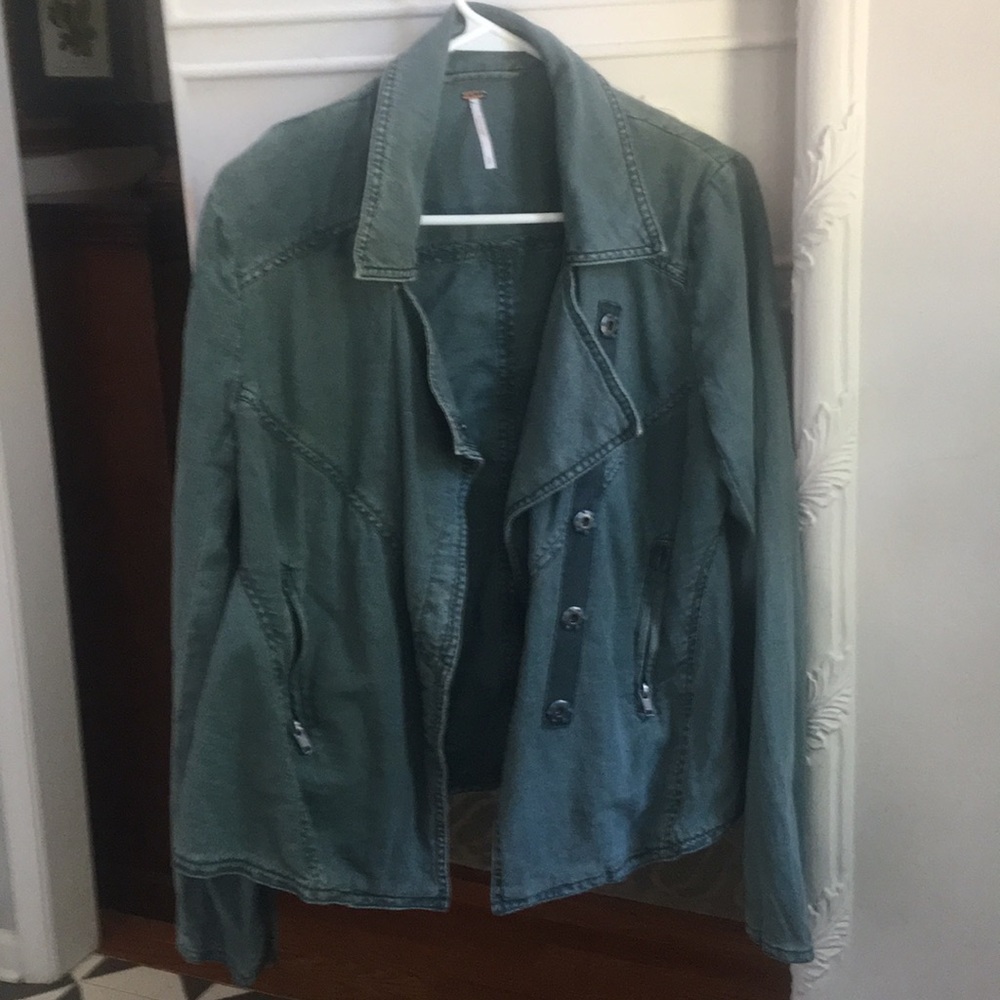 Free People jacket small. Linen cotton blend